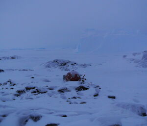 The small apple shaped hut at Macey.