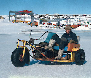 The Roken trike with a sidecar attachment at Mawson in 1980.