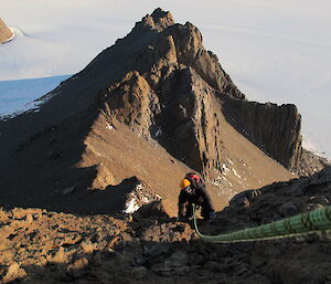 Basic climbing skills are needed to ascend peaks such as Rumdoodle.