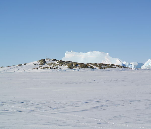 Macey Island from the west on the sea ice.