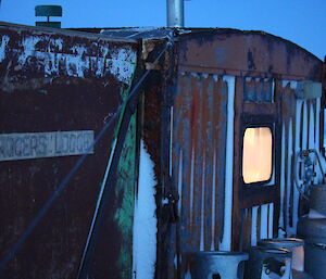 Rogers Lodge at night