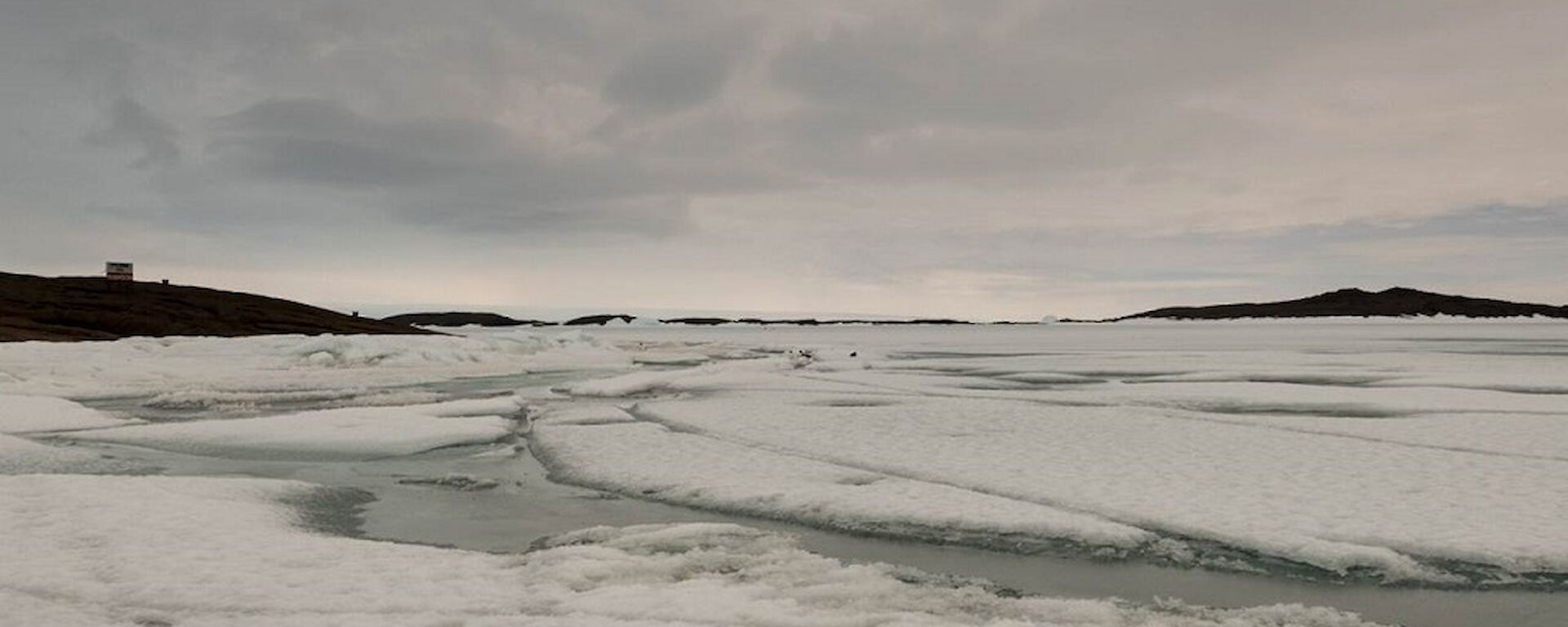 Changes in the sea ice are becoming obvious with cracks and leads opening up.