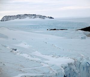 The ice on the plateau goes forever.