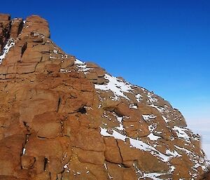 A Mountain peak with panaromic view over the plateau