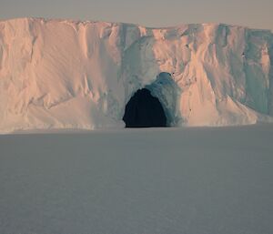 A large ice cave