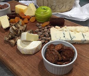 A cheese platter