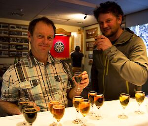 two men tasting beer