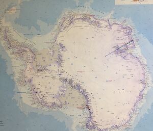 A map of Antarctica