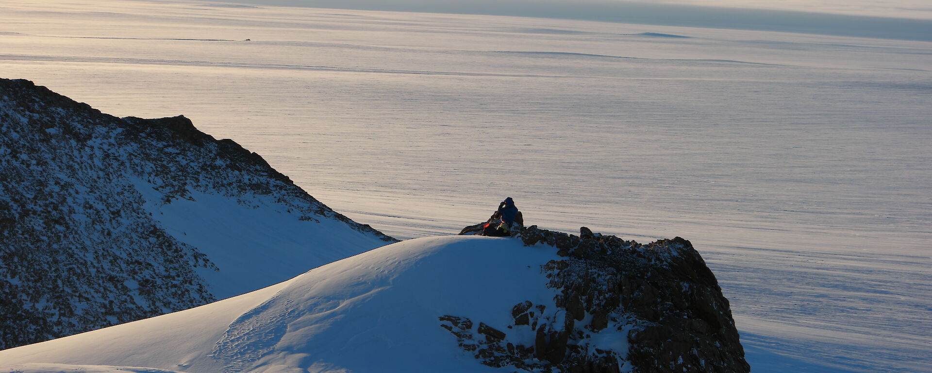 the top of a mountain