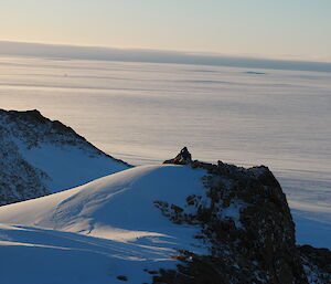 the top of a mountain