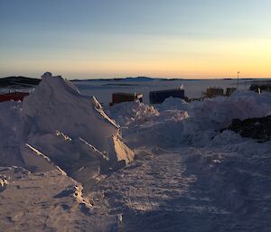 A big pile of snow