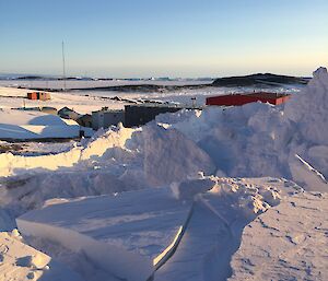 A big pile of snow