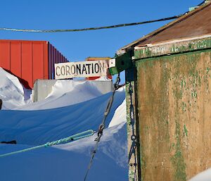 a signpost saying Coronation Street