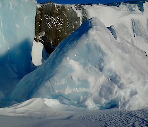 An ice-berg with a black streak