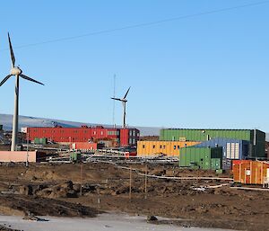 Looking at the station, with the 2x wind turbines