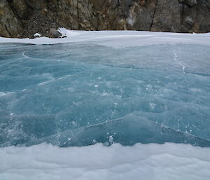 A frozen lake