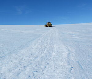 The dozer at Mawson ripping the track and nearly at the top of the incline