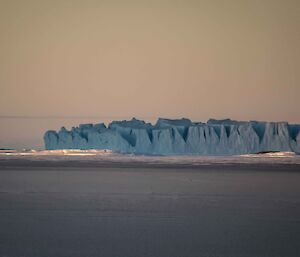 An iceberg in the evening light