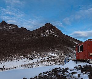 Mt Henderson with Henderson hut in the foreground