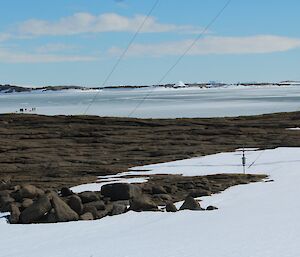 The team of seven get further out into Kista Strait on the way to Bechervaise Island