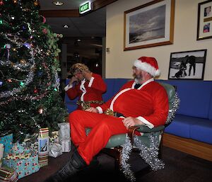 Santa, Simon White ready to deliver presents.