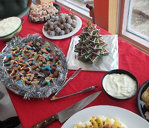 The dessert table at Mawson for Christmas Dinner 2016