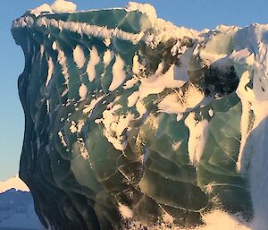 An emerald couloured jade iceberg.