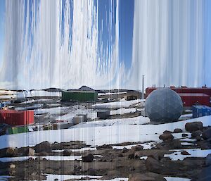 Digitally manipulated image of Mawson Station