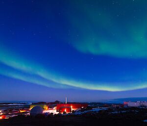An aurora over Mawson station