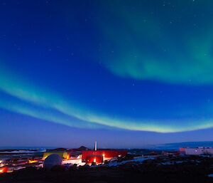 An aurora over Mawson station