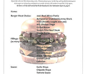 A burger menu