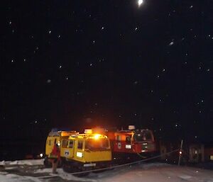 2 Haggs ready for departure in the dark of morning