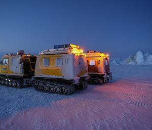 Both Haggs in the gloaming on the sea ice