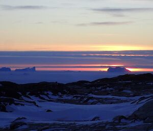 The view from Welch Island out to iceberg alley