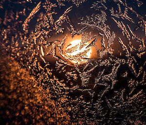 Ice crystals in the window