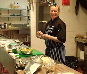 A chef at work in the kitchen