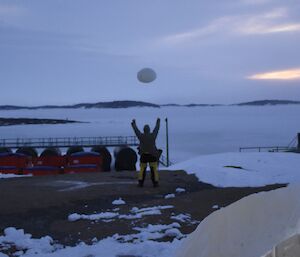 The weather balloon successfully launched