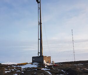 A man up an anemomoter mast