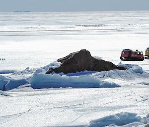 A view looking out over to the sea ice from Low Tongue