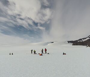 A SAR team training session up on the plateau