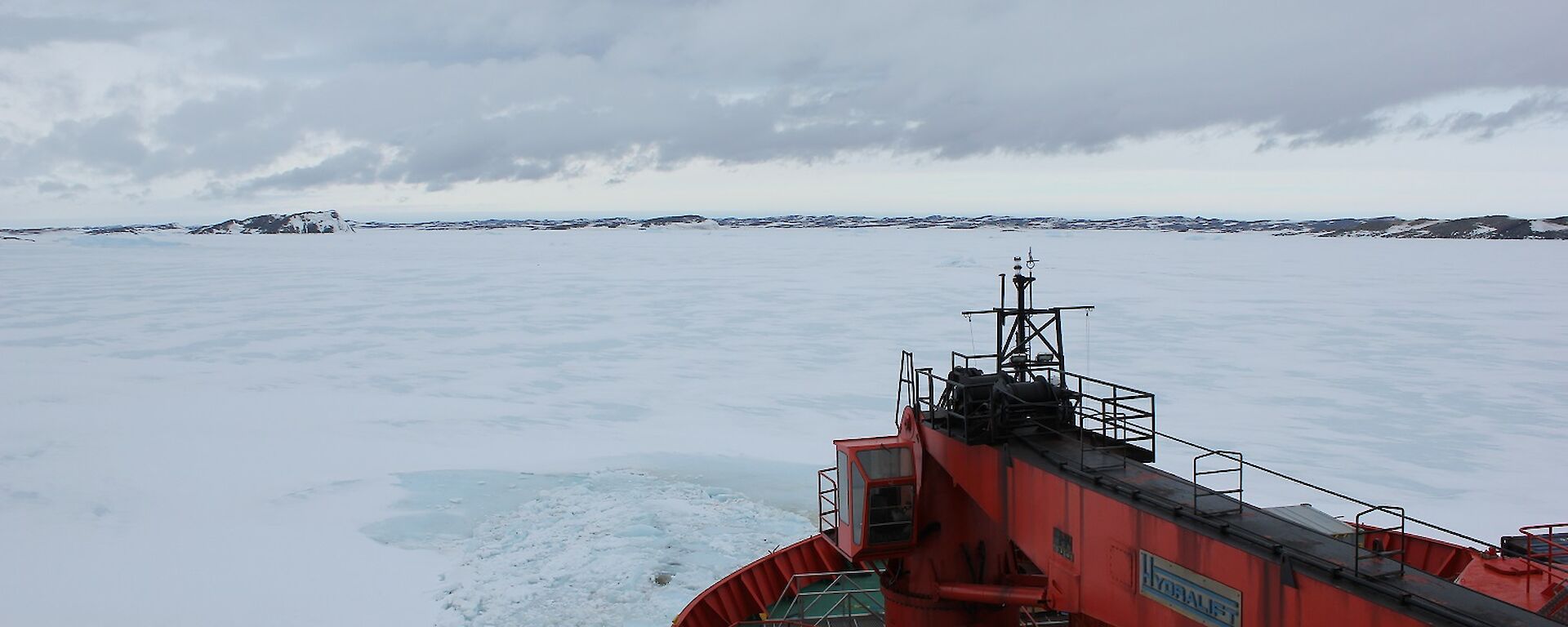 The Aurora Australis in thick fast ice.