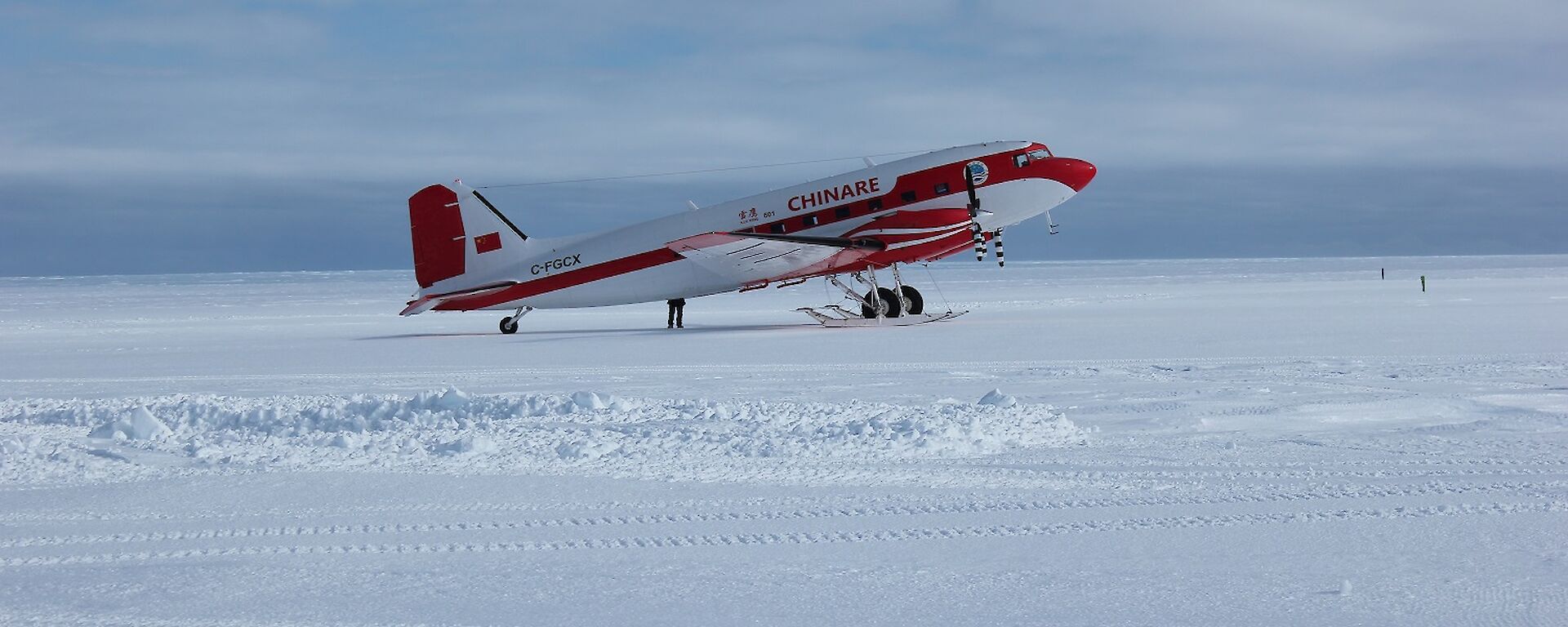 The CHINARE Basler on the ice.