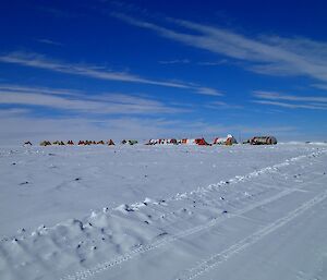 The Aurora Basin field camp of ice coring, kitchen and polar pyramid tents