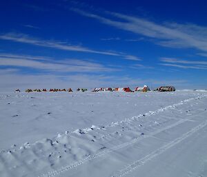 The Aurora Basin field camp of ice coring, kitchen and polar pyramid tents