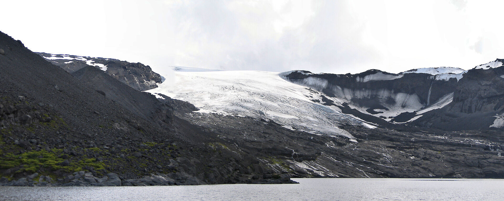 Rocky glacial valley and lagoon