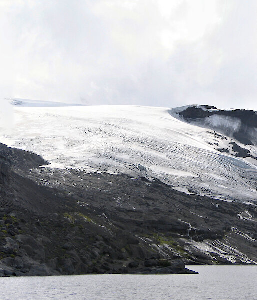 Rocky glacial valley and lagoon