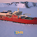 A graphic of the new icebreaker in the ice