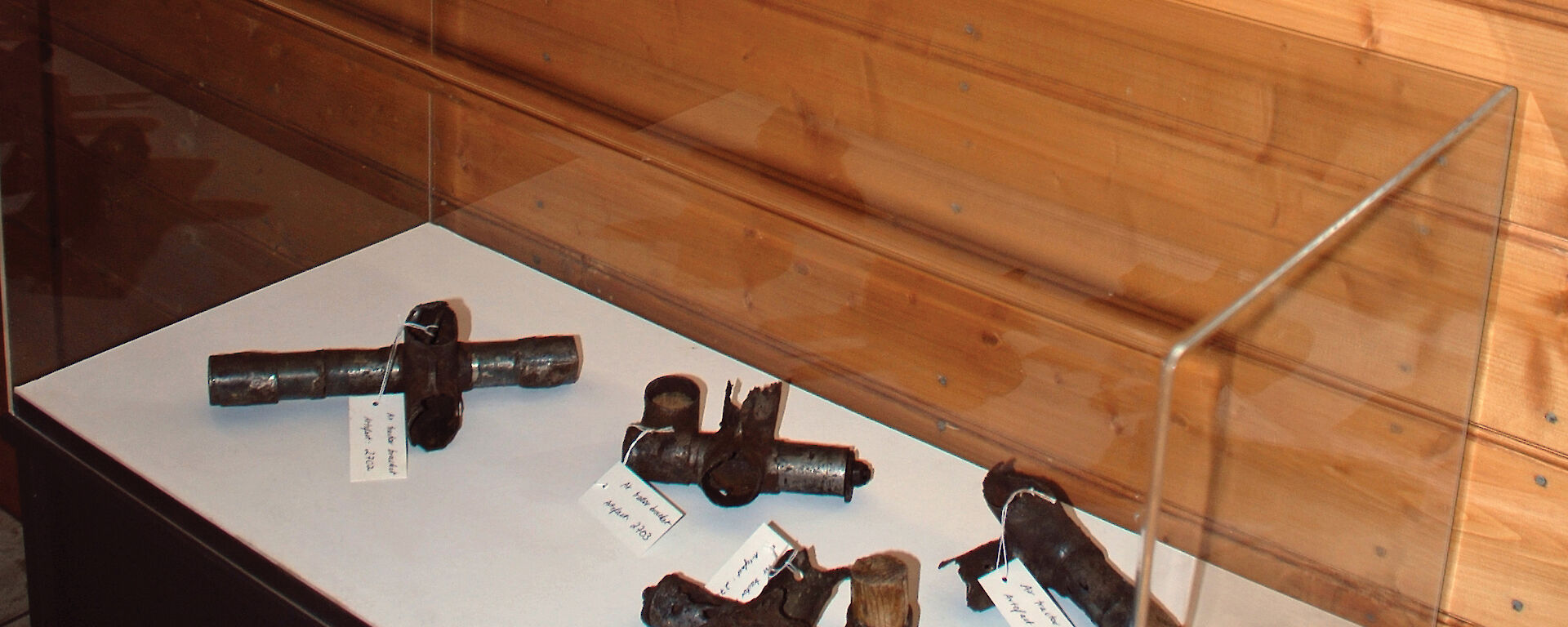 Air tractor parts from the Vickers monoplane on display at the Mawson’s Huts Replica Museum in Hobart.