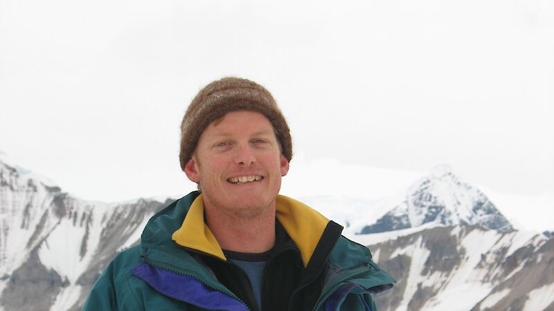 Australian Antarctic Division Operations Manager, Robb Clifton, in Antarctica.