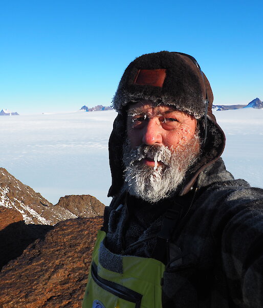Brian Jury in Antarctica.